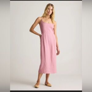 Quince 100% linen scoop neck dress XS